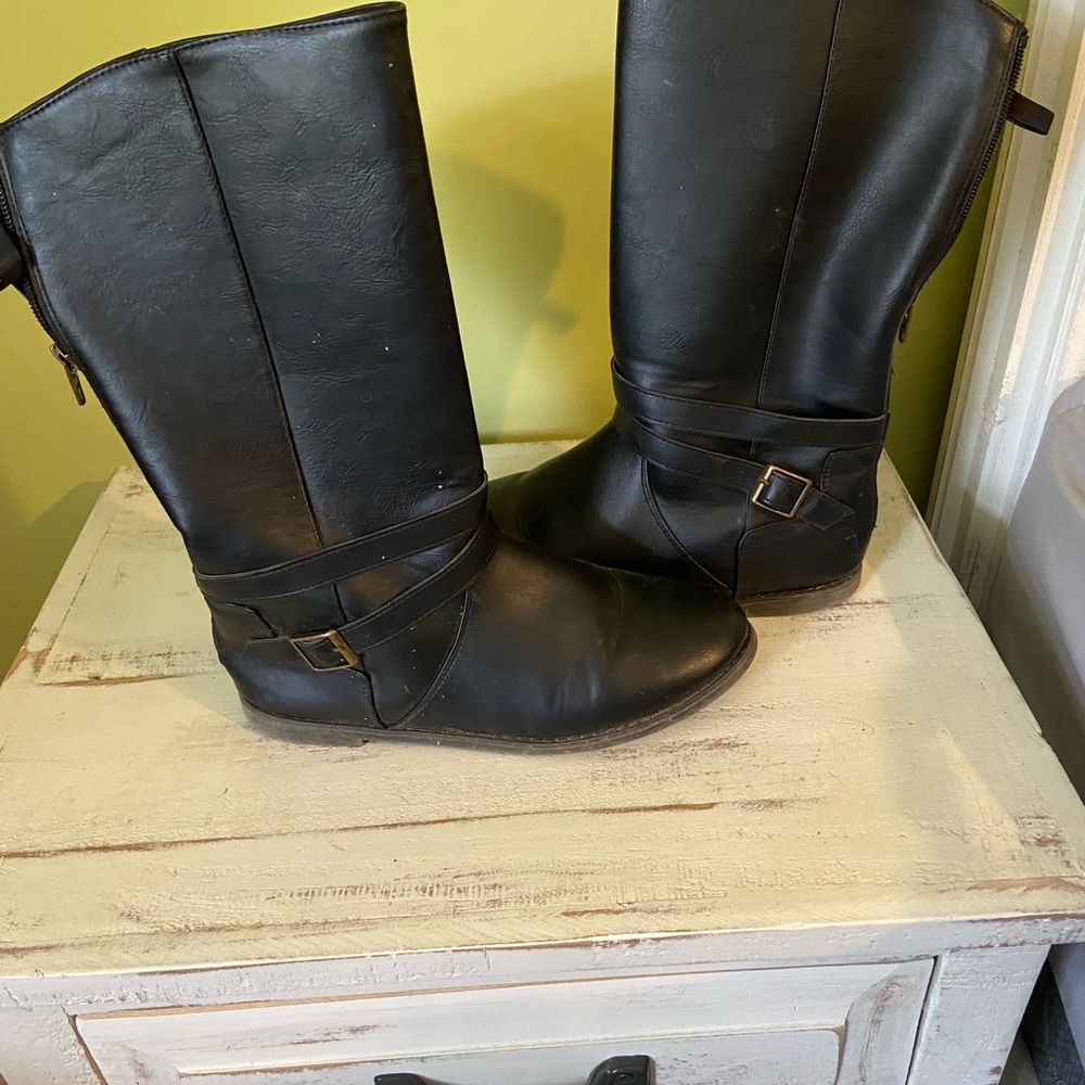 Girls Black riding boots